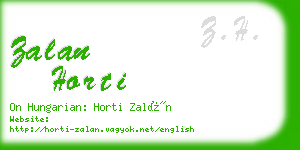 zalan horti business card